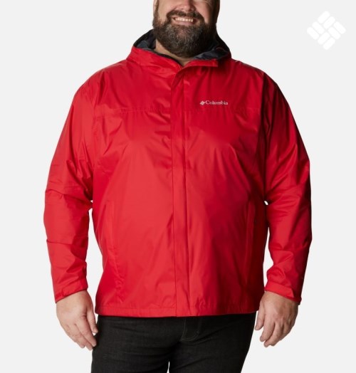 Men's Columbia Watertight II Rain Jackets Red | Plus Size CA-O3406
